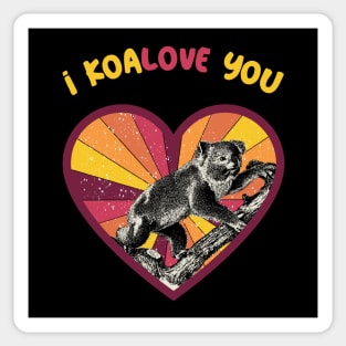 I koalove you - a retro vintage design Sticker